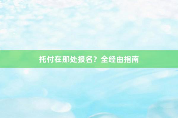 托付在那处报名？全经由指南