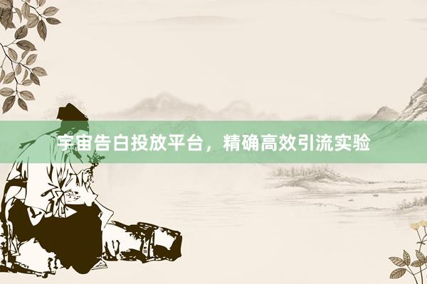 宇宙告白投放平台，精确高效引流实验