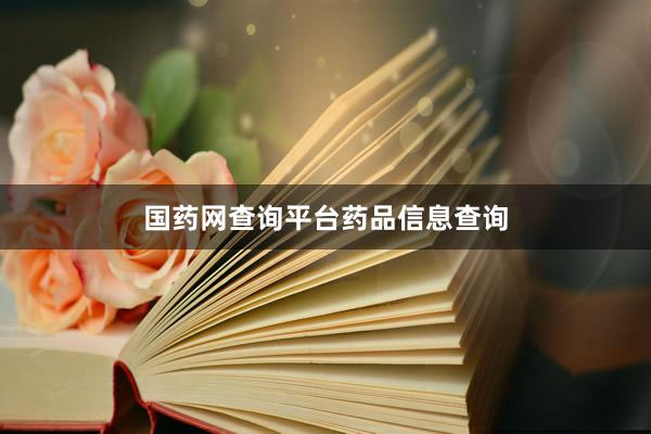 国药网查询平台药品信息查询
